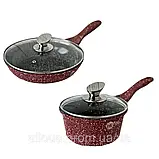 Кухонний набір Higher Kitchen Набір посуду на 12 предметів Набір каструль для всіх плит К2, фото 2