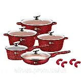 Кухонний набір Higher Kitchen Набір посуду на 12 предметів Набір каструль для всіх плит К2, фото 4