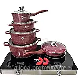Кухонний набір Higher Kitchen Набір посуду на 12 предметів Набір каструль для всіх плит К2, фото 6