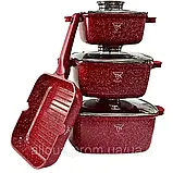 Набір каструль з кришками TOP KITCHEN Комплект каструлі та Гриль-сковорідка Якісний набір каструль 7 предметів, фото 8