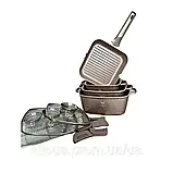 Набір каструлі та кришки TOP KITCHEN з антипригарним покриттям Комплект якісні каструлі та сковорідка 7 предметів, фото 5