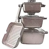 Набір каструлі та кришки TOP KITCHEN з антипригарним покриттям Комплект якісні каструлі та сковорідка 7 предметів, фото 8