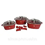 Комплект каструль TOP KITCHEN 6 предметів Комплект каструль для всіх видів плит Якісні каструлі з антипригарним покриттям, фото 4