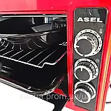 Електрична духова шафа Asel 1300Вт Компактна електродуховка об'ємом 33л Електропіч з механічним керуванням, фото 9