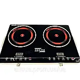 Потужна електроплита плита Zepline Інфрачервона плита на 2 конфорки Настільна інфрачервона плита 4400Вт К2, фото 3