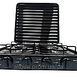 Якісна газова плита Rainberg Портативна кухонна газова плитка на 4 конфорки Настільна газова плита, фото 3