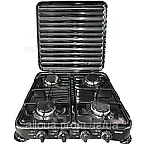 Якісна газова плита Rainberg Портативна кухонна газова плитка на 4 конфорки Настільна газова плита, фото 6