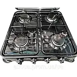 Якісна газова плита Rainberg Портативна кухонна газова плитка на 4 конфорки Настільна газова плита, фото 9