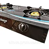 Газова плита настільна Rainberg Склокерамічна газова плита двоконфорна Механічна газова плита К2, фото 9