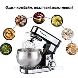 Багатофункціональний тістоміс Top Kitchen Потужний тістоміс 4200Вт Стаціонарний тістоміс з чашою 6л К2, фото 10