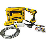 Портативна мийка DeWalt DCPW550B 36В Акумуляторна мийка з шлангом 5м Міні-мийка Деволт з насадками в комплекті, фото 4