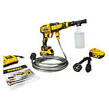 Портативна мийка DeWalt DCPW550B 36В Акумуляторна мийка з шлангом 5м Міні-мийка Деволт з насадками в комплекті, фото 5