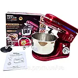 Планетарний тістоміс Zepline 3в1 настільний Міксер з нержавіючої чашею 3500Вт 5л К2, фото 7