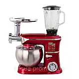 Кухонний комбайн 3в1 Zepline Універсальний комбайн 4200Вт Комбайн блендер тістоміс м'ясорубка К2, фото 3