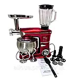 Кухонний комбайн 3в1 Zepline Універсальний комбайн 4200Вт Комбайн блендер тістоміс м'ясорубка К2, фото 10