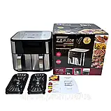 Містка аерофритюрниця 12л Zepline Безмасляний аерогриль на дві чаші Якісна мультипіч К2, фото 3