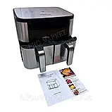 Містка аерофритюрниця 12л Zepline Безмасляний аерогриль на дві чаші Якісна мультипіч К2, фото 4