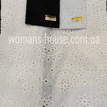 Тканина Батист вишивка прошва Чорний