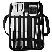 Набір аксесуарів для барбекю, мангала, гриля 6 предметів 40х10х5 см мангальне приладдя