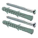 Кріплення унітазу до підлоги 9 см 90 мм гвинти та дюбеля 80x100 мм, фото 2