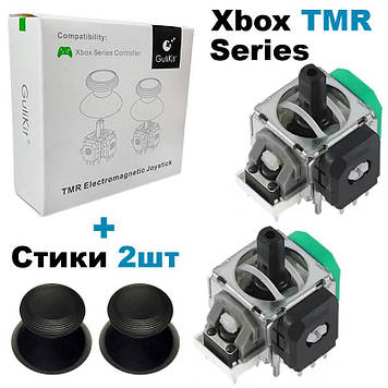 Електромагнітний механізм аналога 3D джойстика Xbox Series S/X (з датчиком TMR) (GuliKit) 2 шт + стики 2 шт