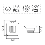 Підставка для мила GAPPO G3802 скло, з латунним утримувачем, хром, фото 2
