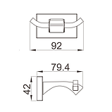 Гачок подвійний GAPPO G0705-29, збройова сталь, фото 4
