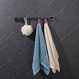 Вішалка GAPPO G0716-49 426 мм, 4 гачки, збройова сталь, фото 4