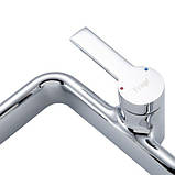 Змішувач для умивальника FRAP F1088, литий вилив, латунь, хром, фото 6