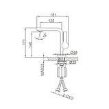 Змішувач для умивальника FRAP F1088, литий вилив, латунь, хром, фото 8