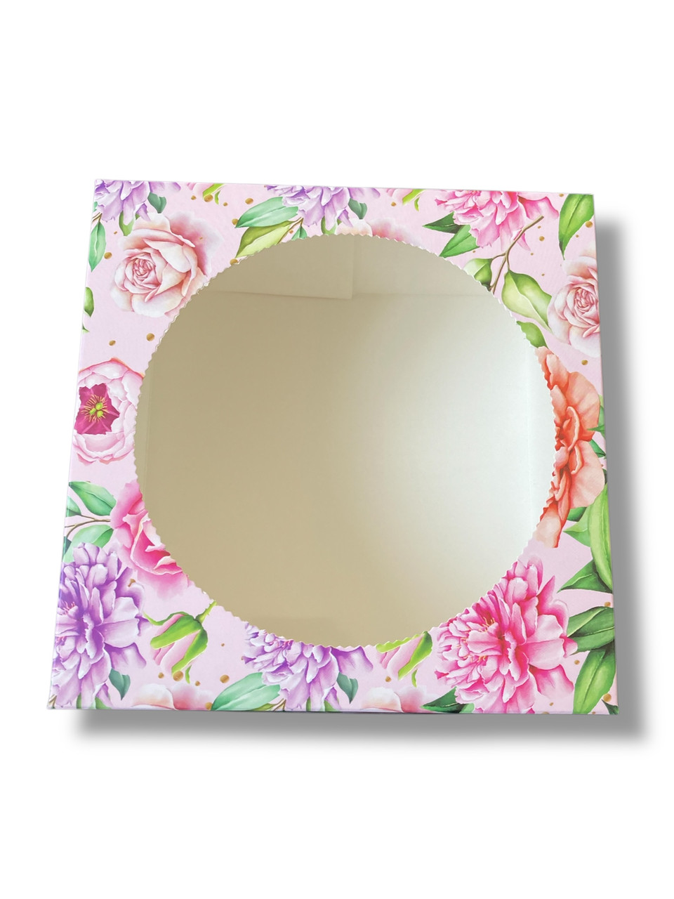 Коробка "Квіти півонія" з круглим вікном, 200*200*105мм, фото 1