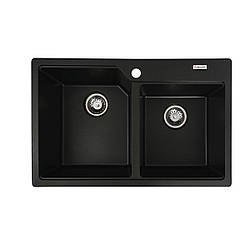 Гранітна мийка для кухні VALESO HARMONY 7850 матова Чорна