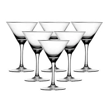 Набір келихів на високій ніжці 6 штук по 190 мл 6 штук для мартіні HP563