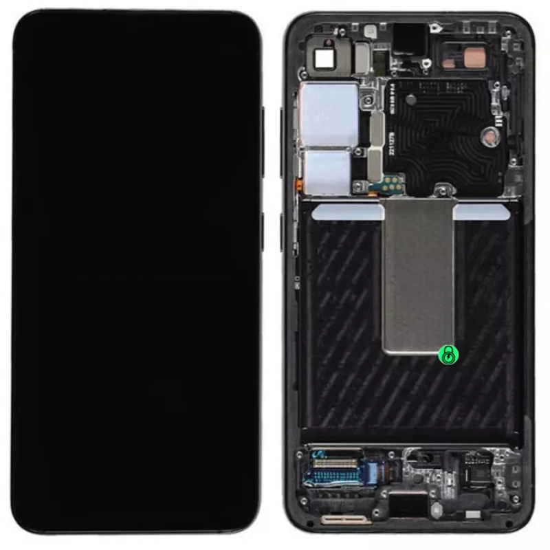 Дисплей Samsung SM-S721 Galaxy S24 FE 5G (2024) у зборі із сенсором і рамкою graphite black service orig
