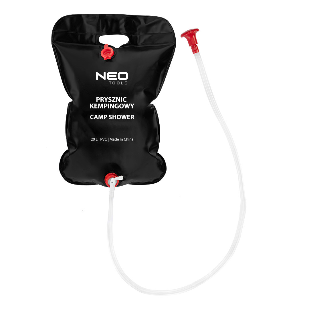 Neo Tools Душ кемпінговий, ПВХ, 20л, чорний, 0.3 кг