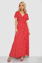 Сарафан у горох, колір червоний, 241R157-1