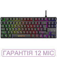 Ігрова клавіатура з підсвіткою GamePro Nitro USB, чорна, мембранна, геймерська, дротова, без нумпада