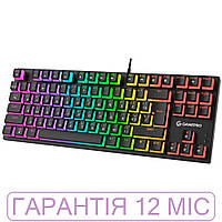 Ігрова клавіатура механічна з RGB-підсвіткою GamePro MK80R Red Switch TKL, чорна, провідна, без нумпада