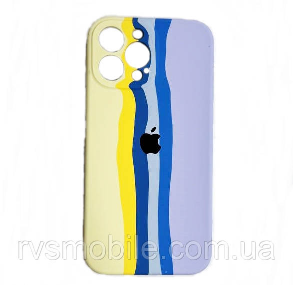 Силіконовий чохол для iPhone 13 Pro - Rainbow, Різнокольоровий / Ліловий, фото 1