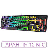 Ігрова клавіатура механічна з RGB-підсвіткою GamePro MK85R Red Switch, чорна, провідна, повнорозмірна