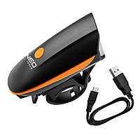 Neo Tools Ліхтар велосипедний фронтальний, 250 люмен, 3Вт, USB, 1200мА•рік, 3 функції освітлення, IPX4