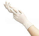 Рукавички нітрилові XS, Nitrile Snow колір Білий 100шт\уп. Mediok, фото 3