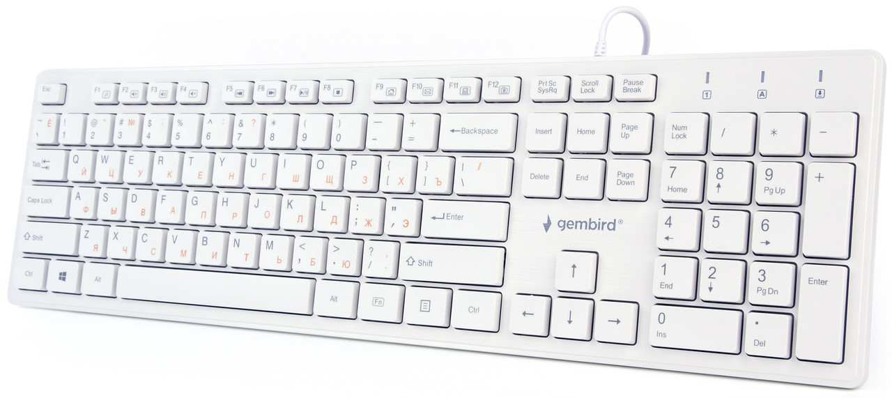Клавіатура Gembird KB-MCH-03-W-UA Ukr White, фото 1