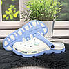Крокси жіночі Jose Amorales білі з блакитним піна 2709, фото 6