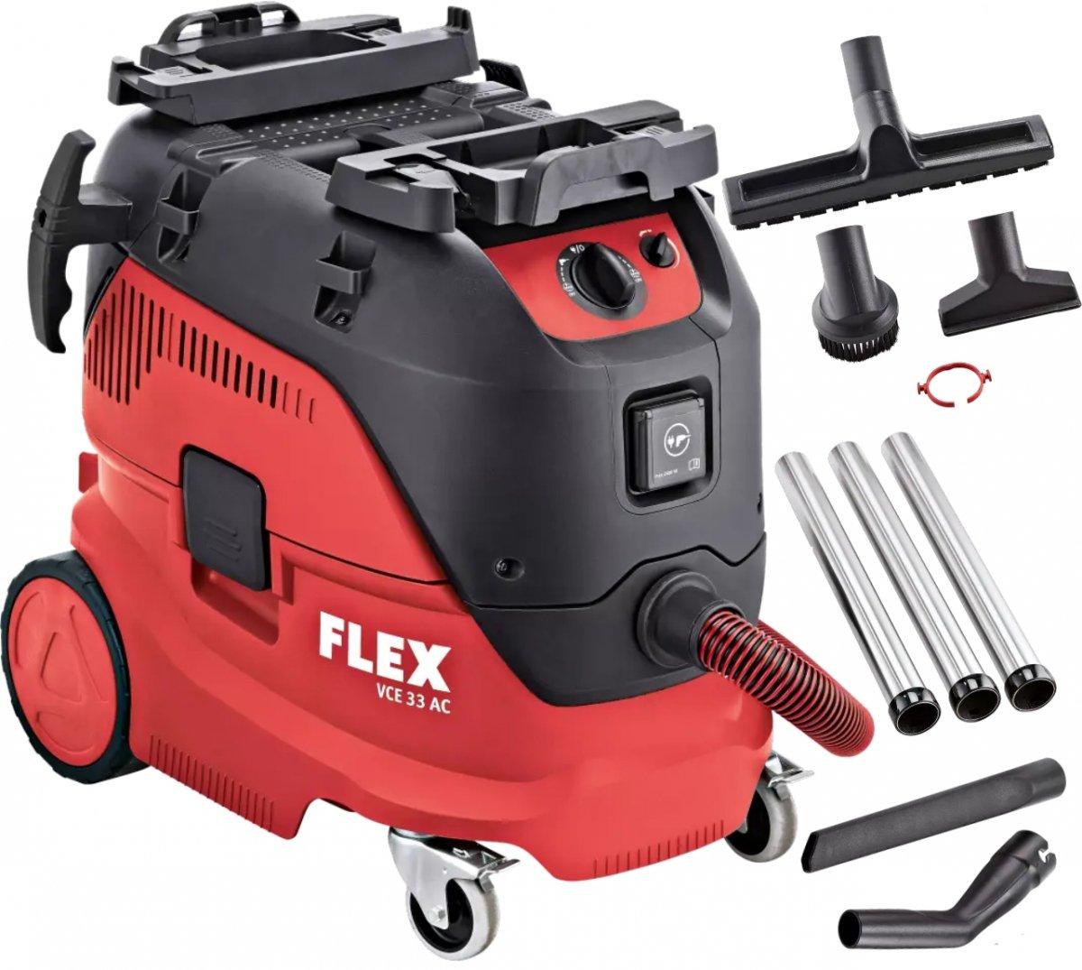 Пилосос будівельний 30л, 1200Вт, клас L, з комплектом аксесуарів,FLEX VCE 33 L AC-Set (465674)