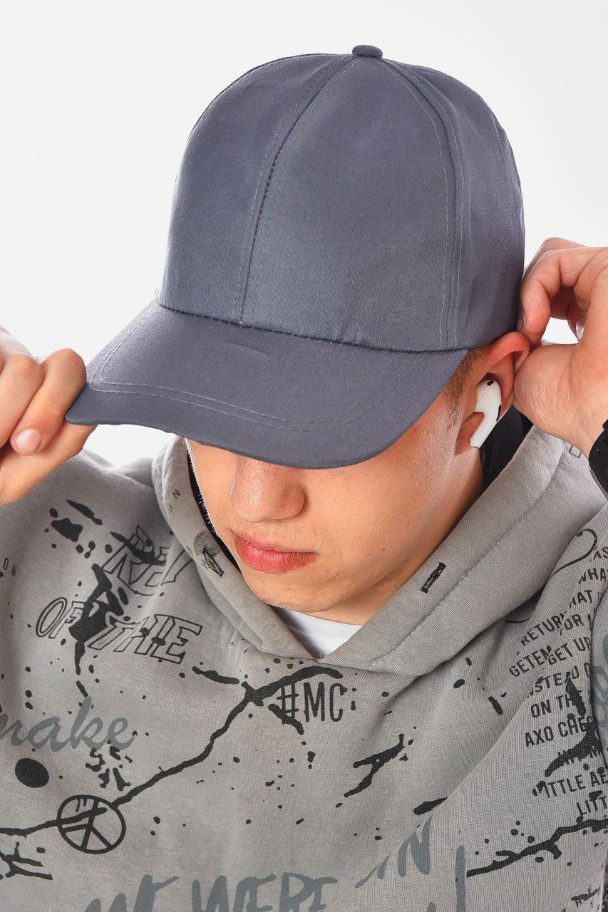 Кепка чоловіча сірого кольору 200502P, фото 1
