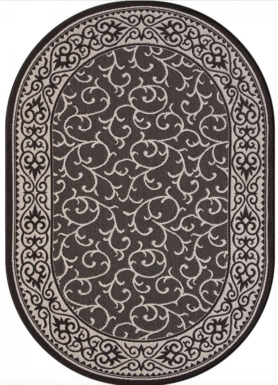 Килим овальний без ворсу 1.70х2.40 на джутовій основі Naturalle 1918/91