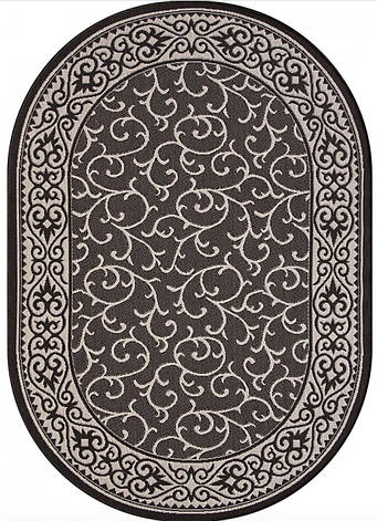 Килим овальний без ворсу 1.70х2.40 на джутовій основі Naturalle 1918/91, фото 1