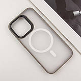 TPU+PC чохол Blueo Skin Friendly Frosted with MagSafe для Apple iPhone 15 Pro Max (6.7") Сірий, фото 4