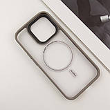 TPU+PC чохол Blueo Skin Friendly Frosted with MagSafe для Apple iPhone 15 Pro Max (6.7") Сірий, фото 5
